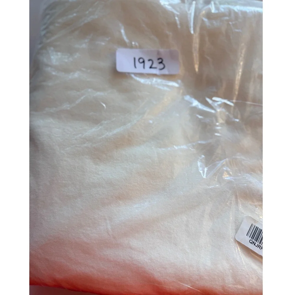 NWOT QUINCE Ivory Cotton Velvet Light Filtering Curtain Panel 48X96 MSRP $90